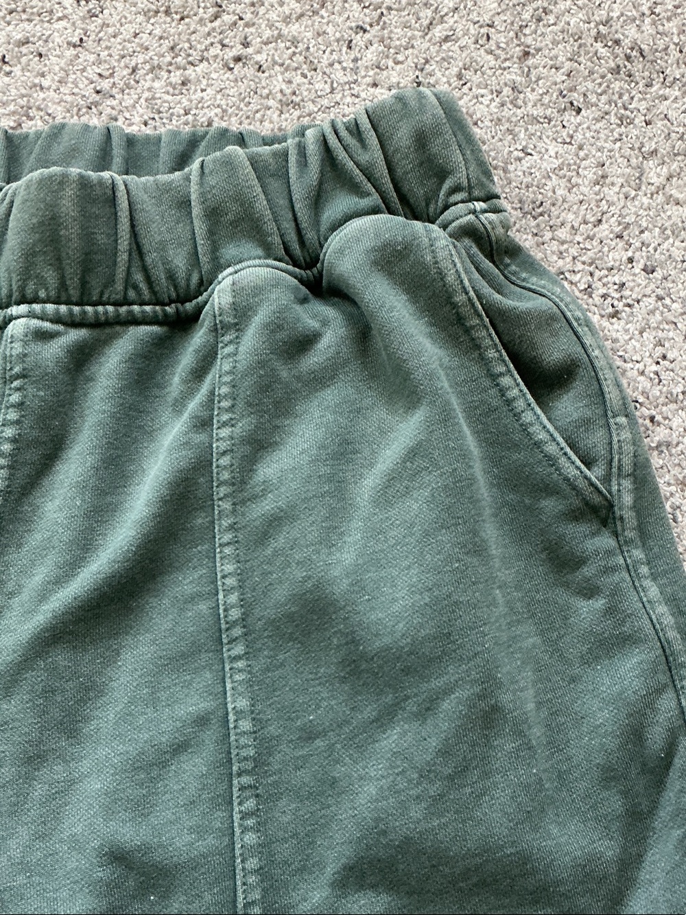 New Rae Mode Brailyn Wide Leg Barrel Sweatpants ~ Mineral Wash Green - Picture 10 of 12